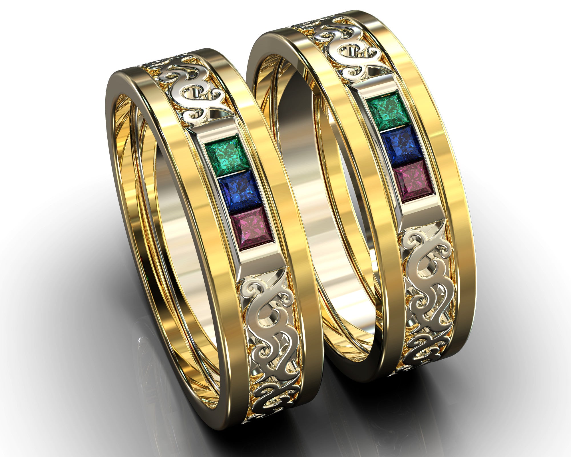 Rainbow Gemstone Ring – view 1