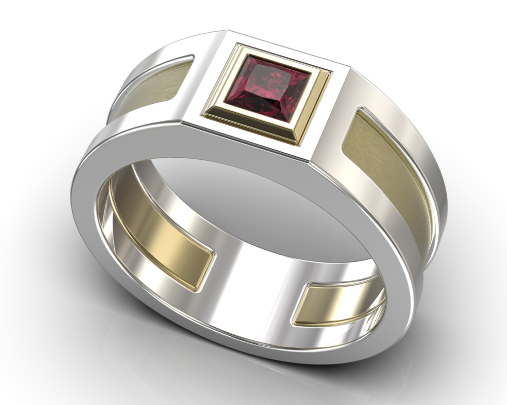White Gold Degas Ring