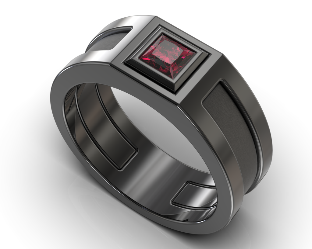 Black Gold Degas Ring