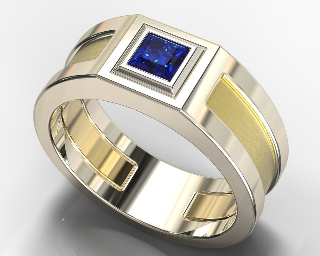 White Gold Degas Ring