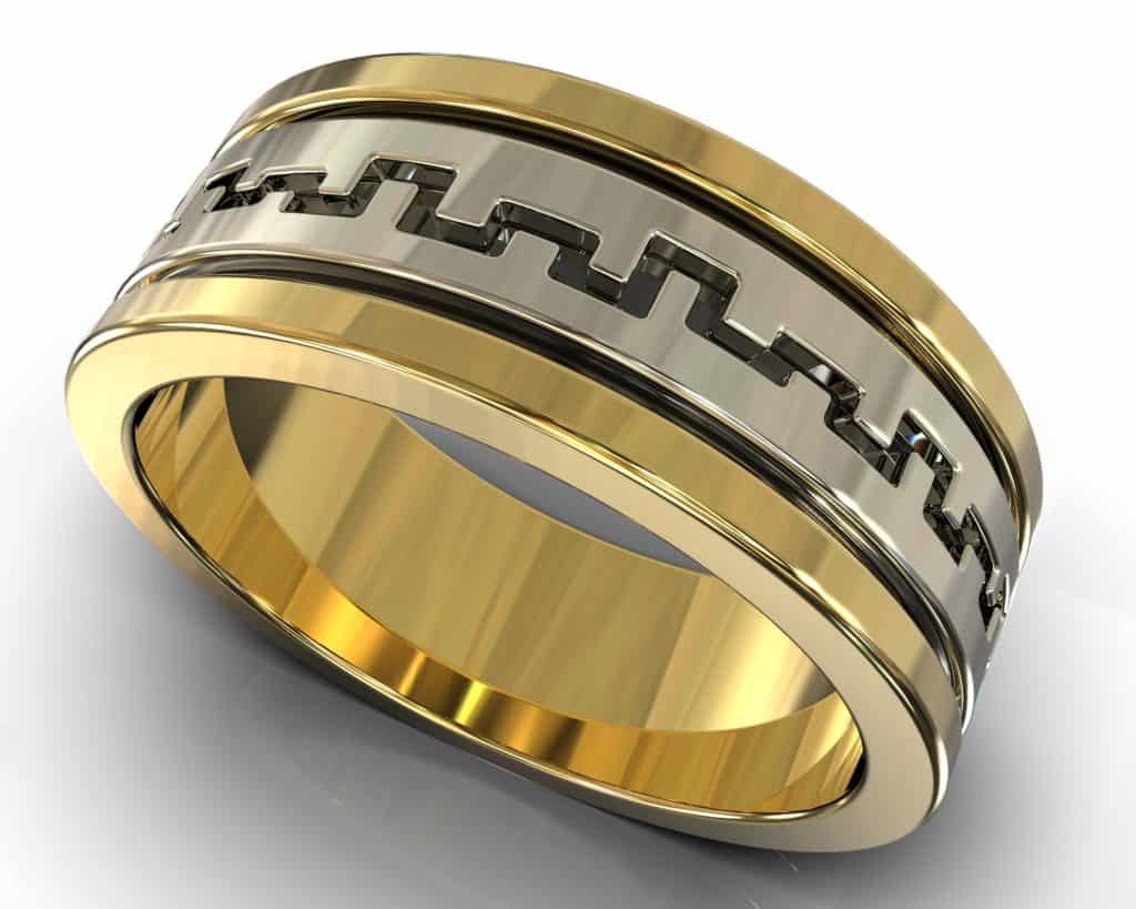 White Gold Bach Ring