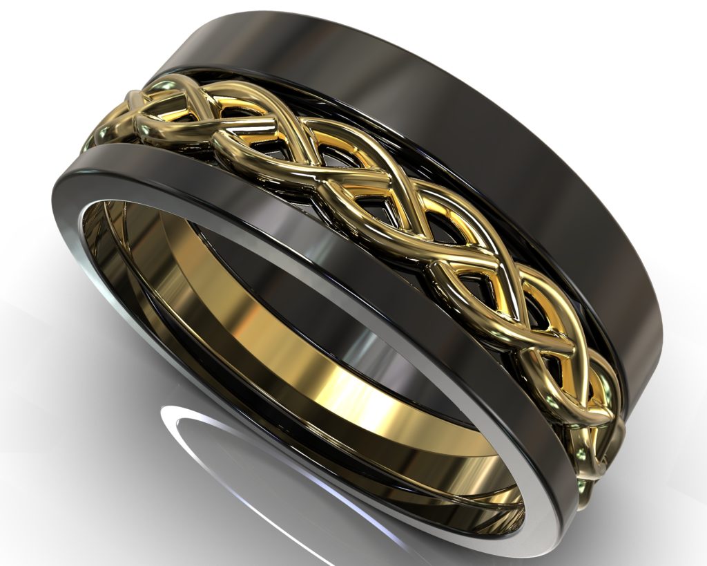 Black Gold Henry Ring