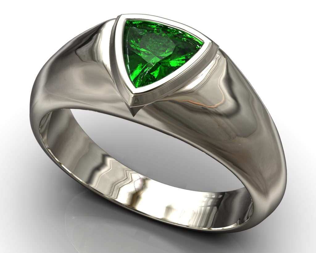 White Gold Pushkin Ring