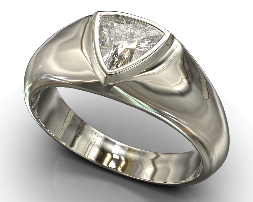 White Gold Pushkin Ring