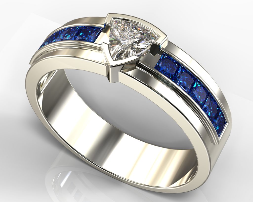 White Gold Solomon Ring