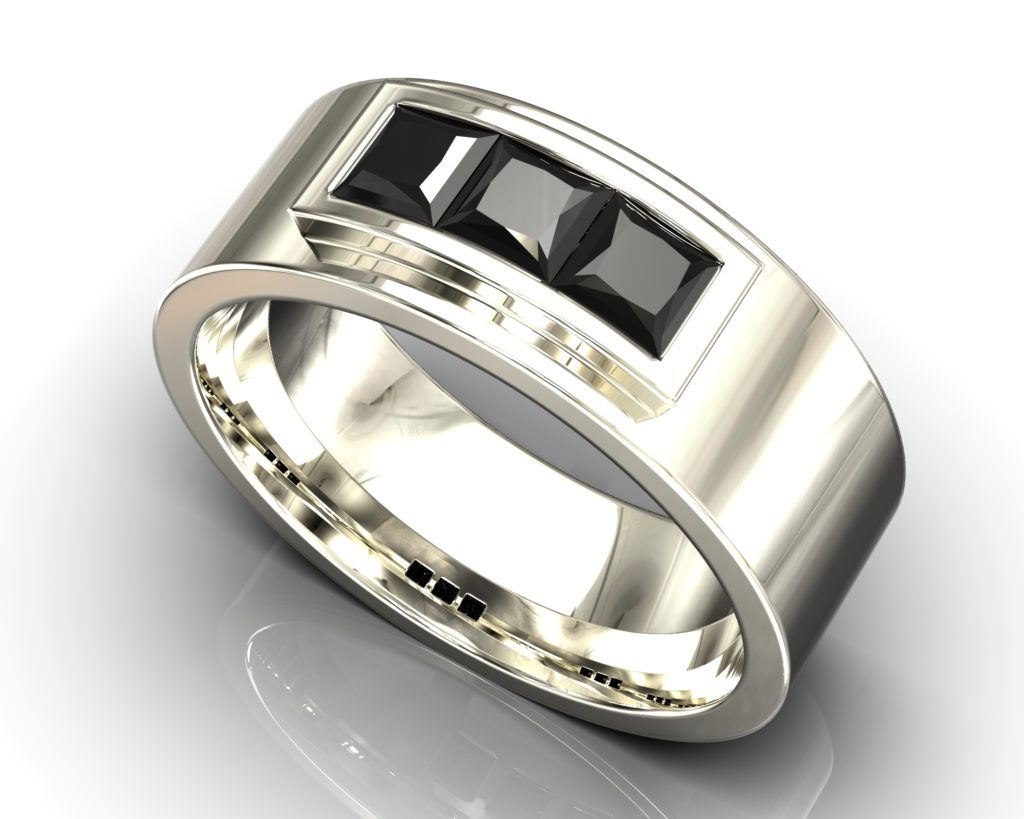 White Gold Baudelaire Ring