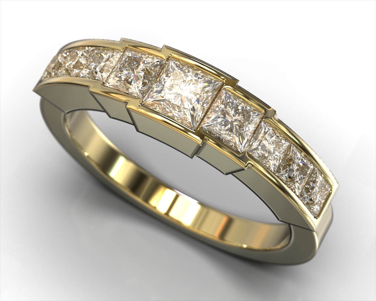 Victoria – Princess-Cut Diamond Gold Ring