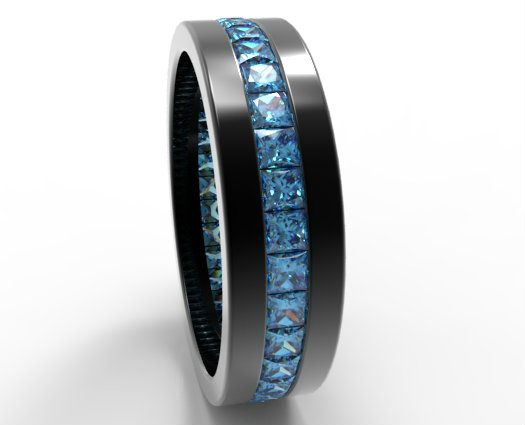 Mens blue wedding rings