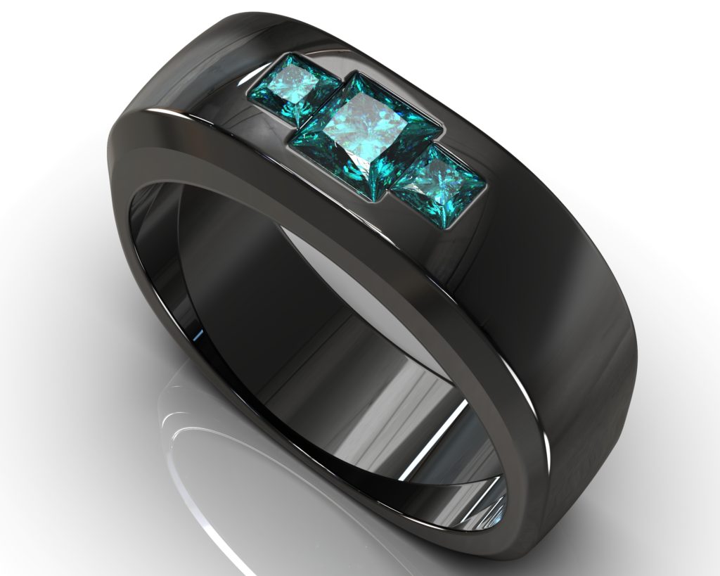Black Gold Gutenberg Ring