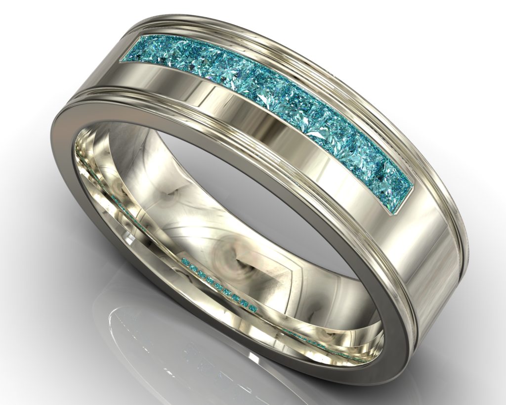 White Gold Buddha Ring