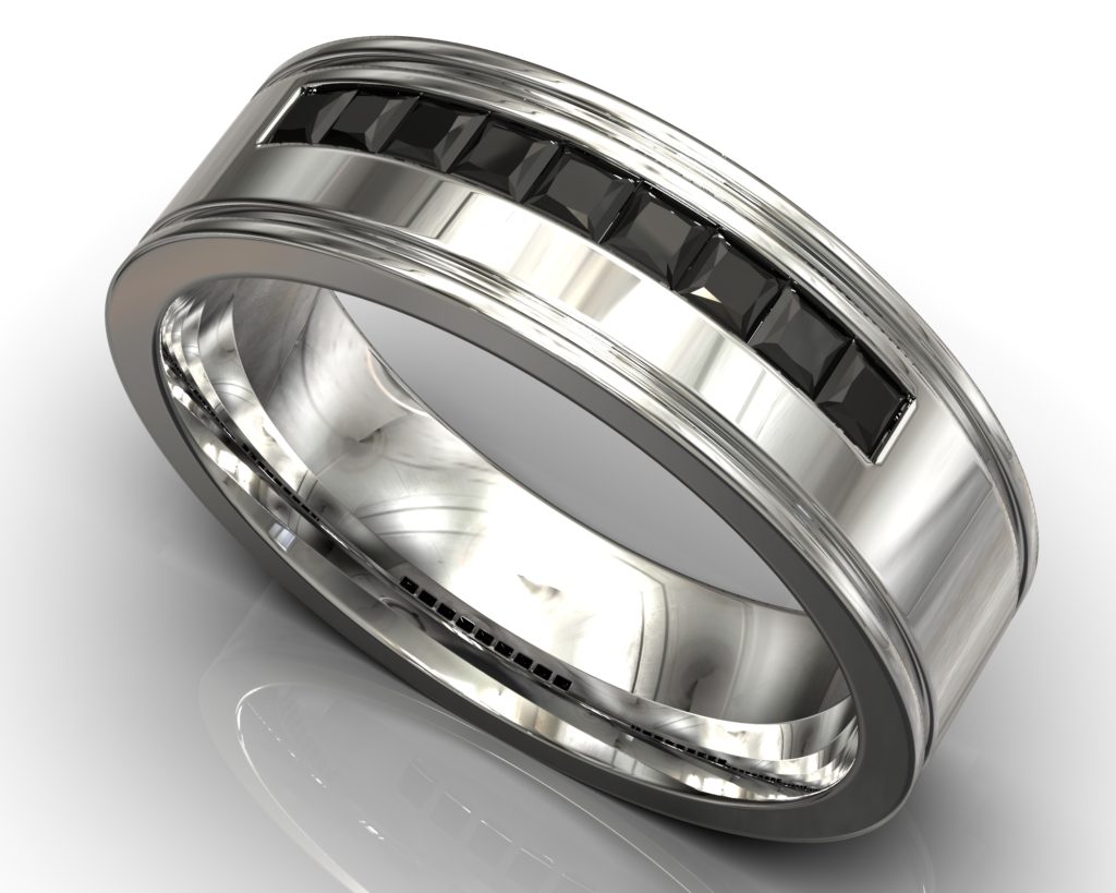White Gold Buddha Ring