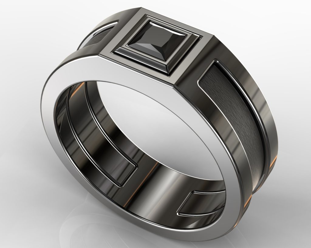 Black Gold Degas Ring