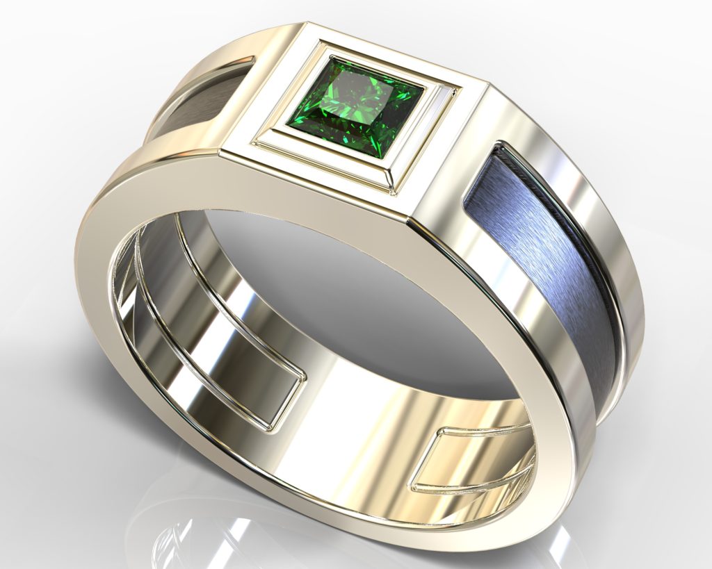 White Gold Degas Ring