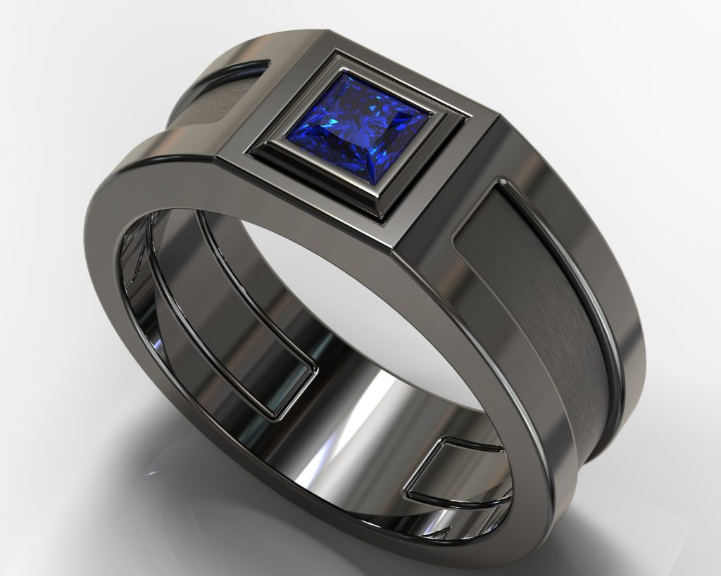 Black Gold Degas Ring