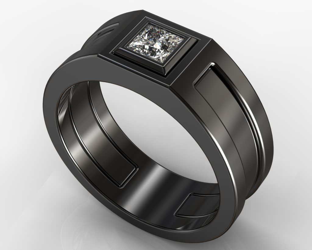 Black Gold Degas Ring