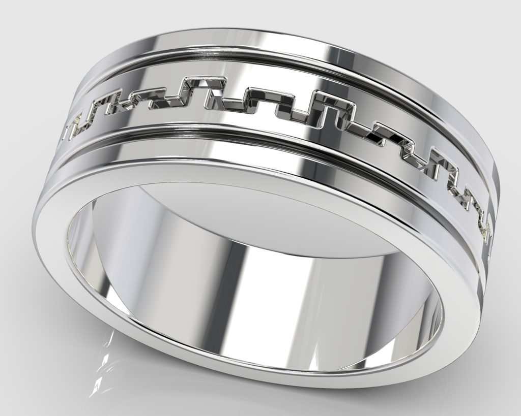 White Gold Bach Ring