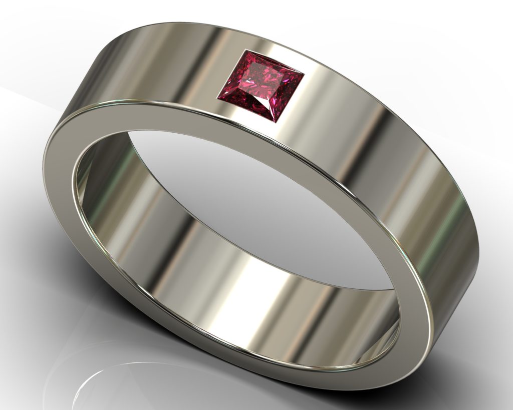 White Gold Goethe Ring