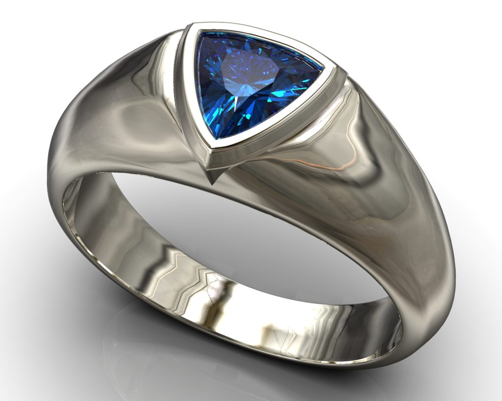 White Gold Pushkin Ring