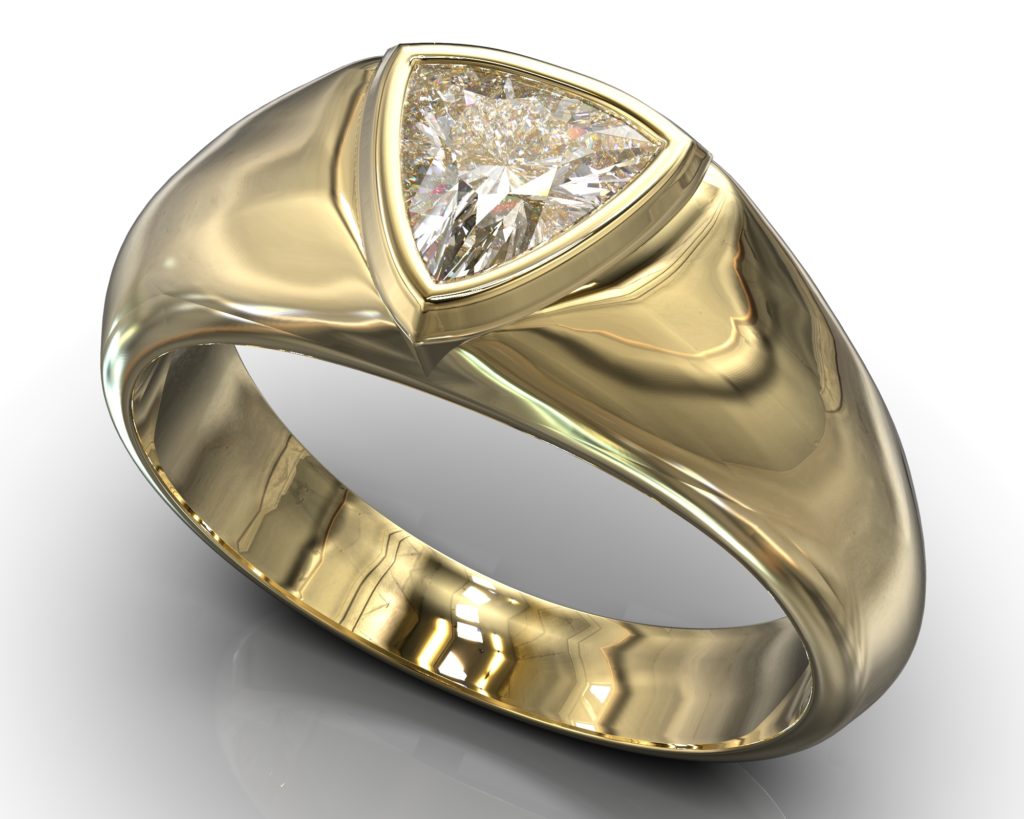 Yellow Gold Pushkin Ring