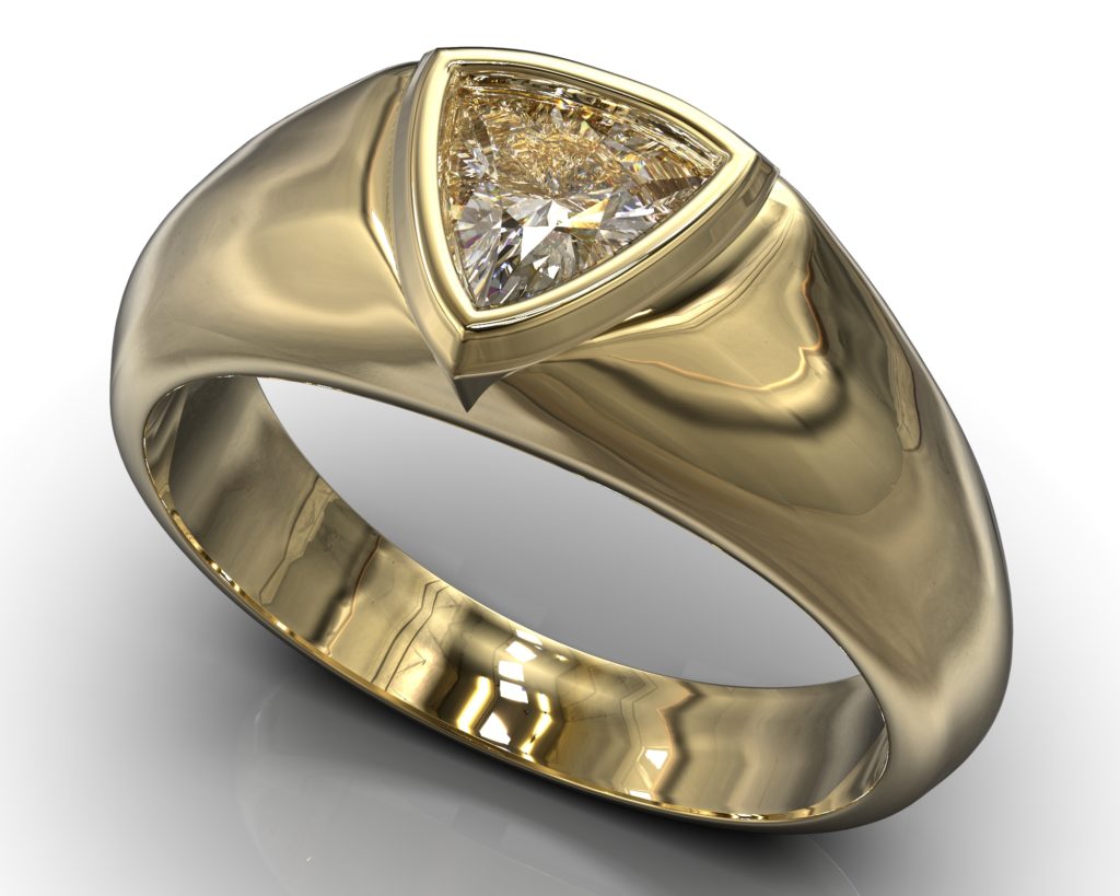 Yellow Gold Pushkin Ring