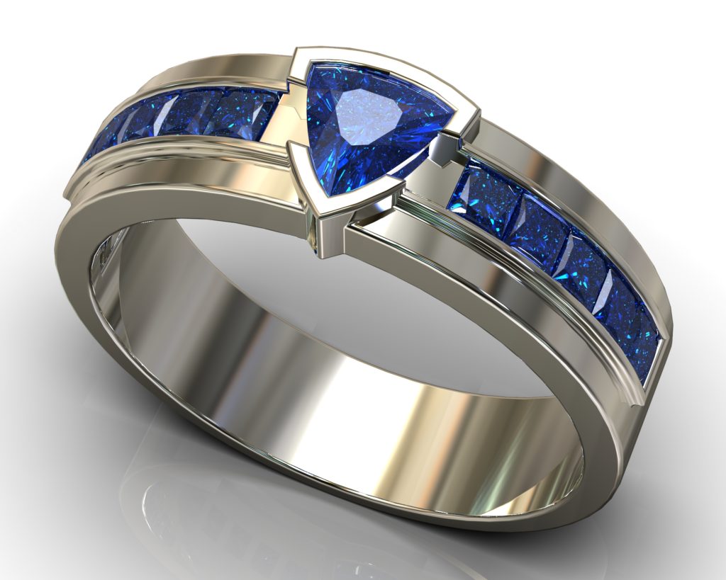 White Gold Solomon Ring