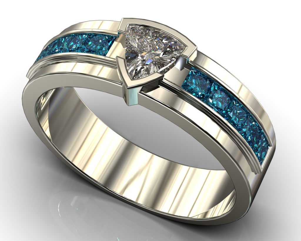 White Gold Solomon Ring