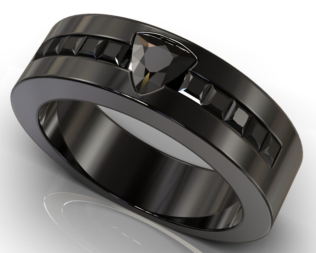 Black Gold Pasteur Ring