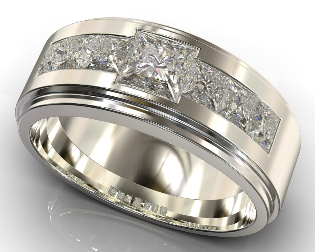 White Gold León Ring