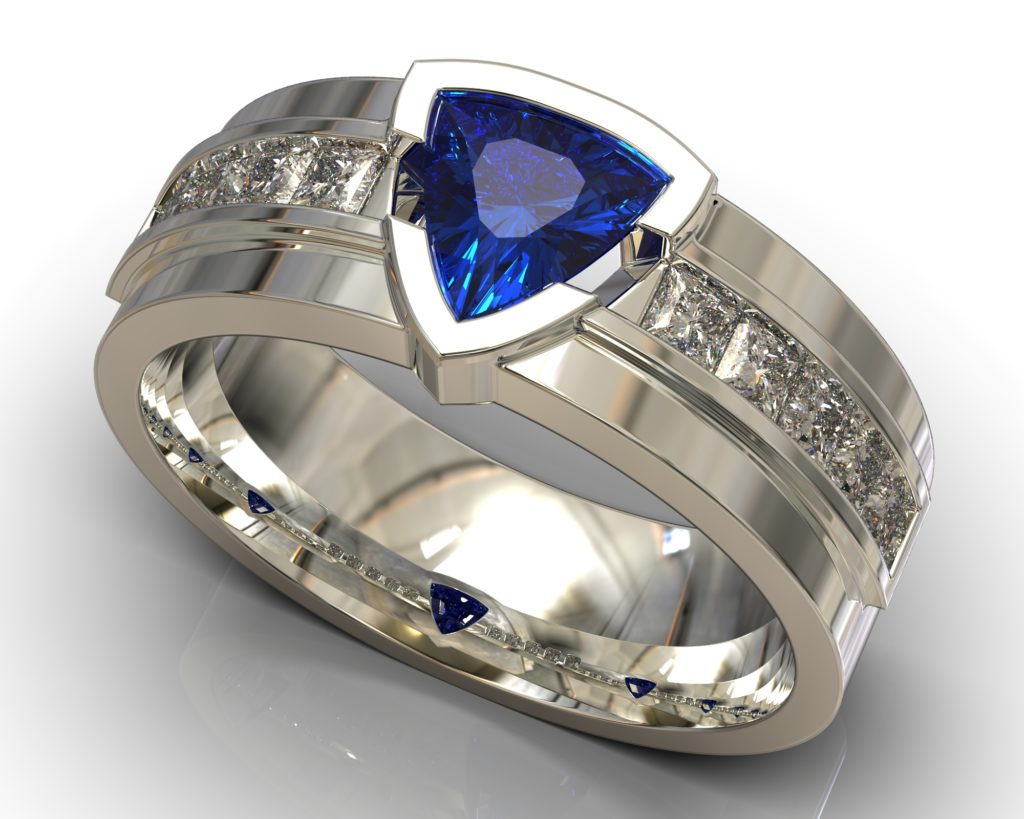 White Gold Columbus Ring