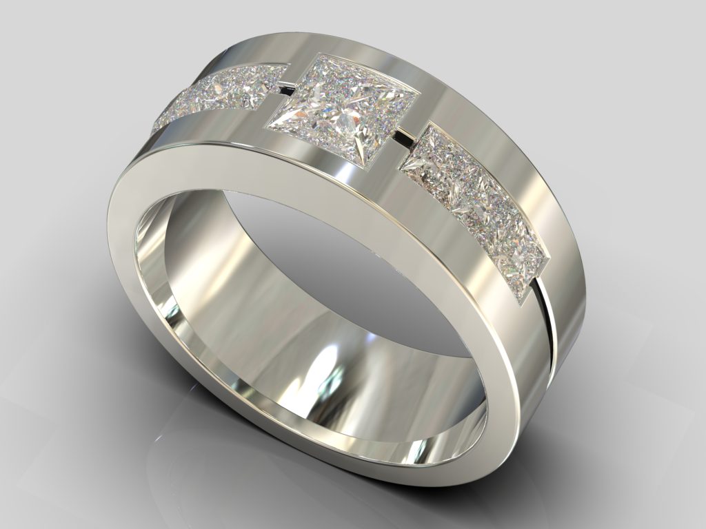 White Gold Genghis Ring