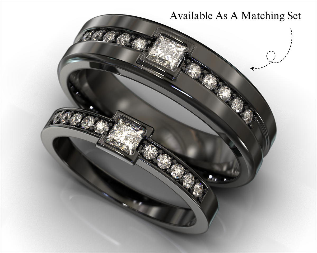 Joan – Black Rhodium Diamond Ring