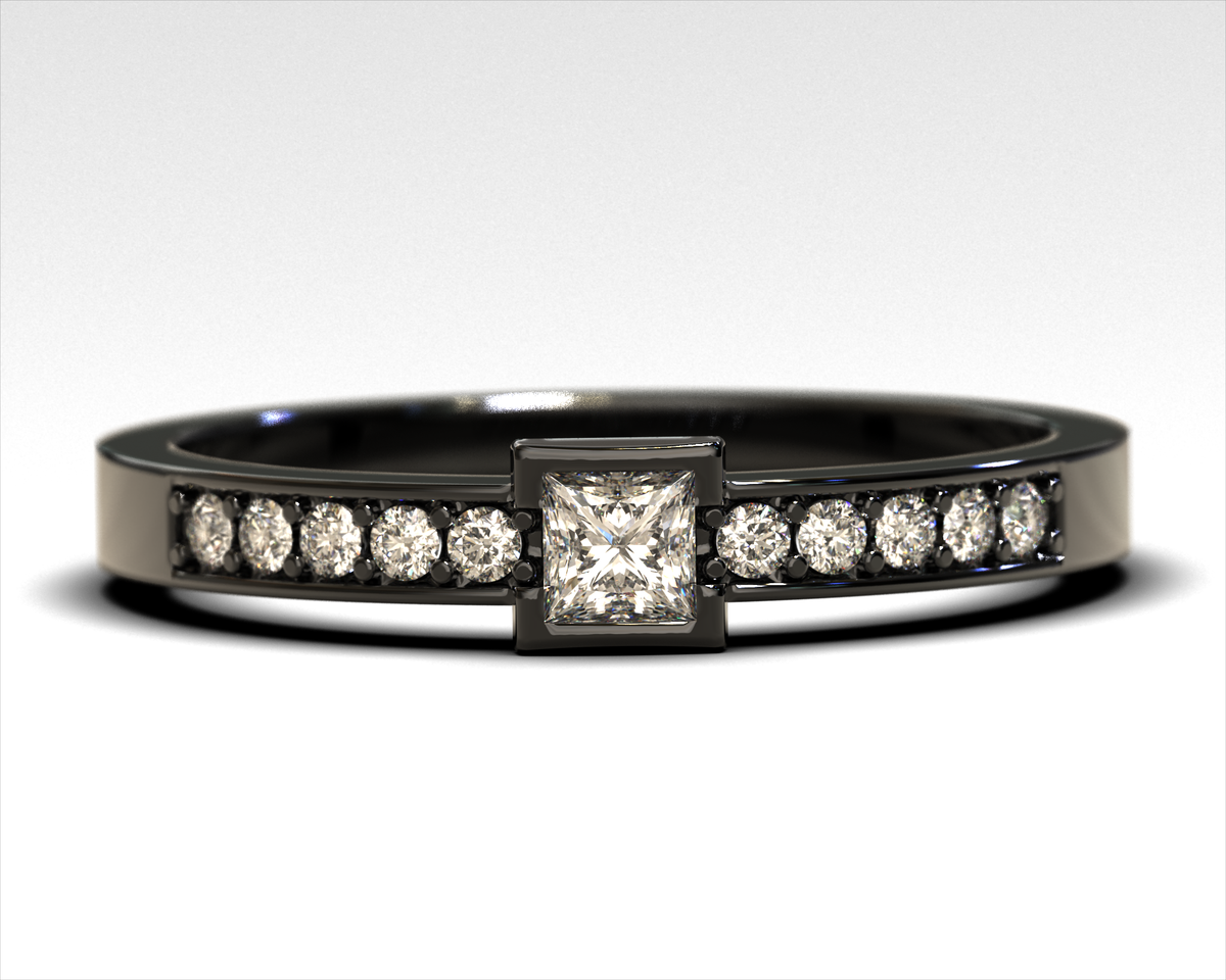 Joan – Black Rhodium Diamond Ring