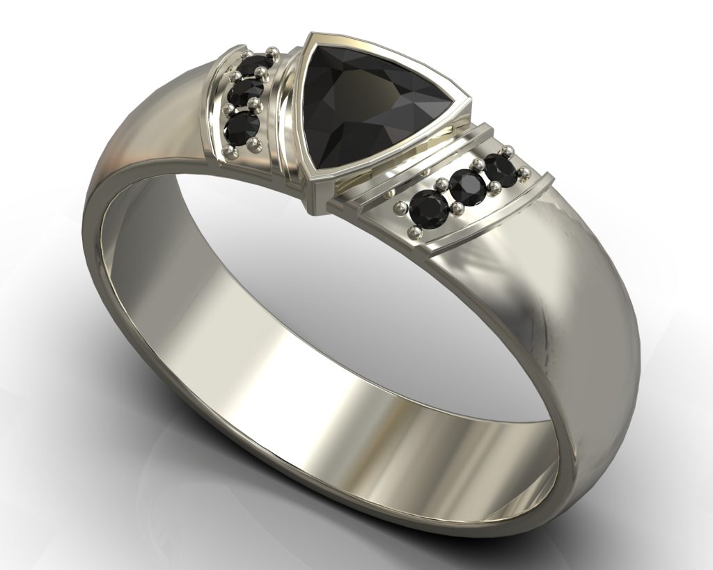 White Gold Oscar Ring