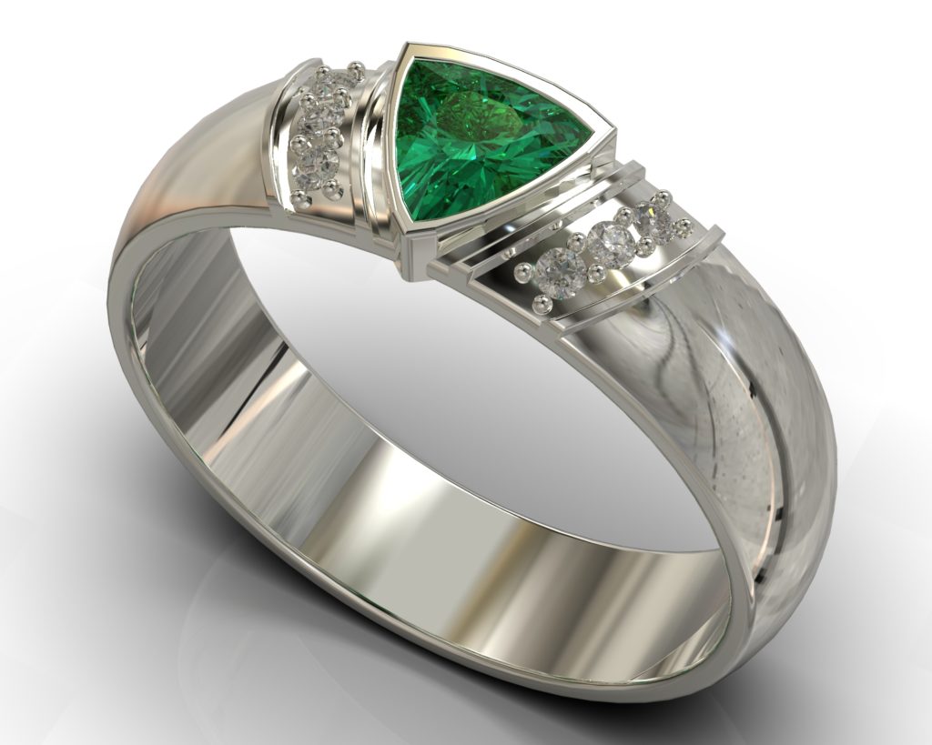 White Gold Oscar Ring