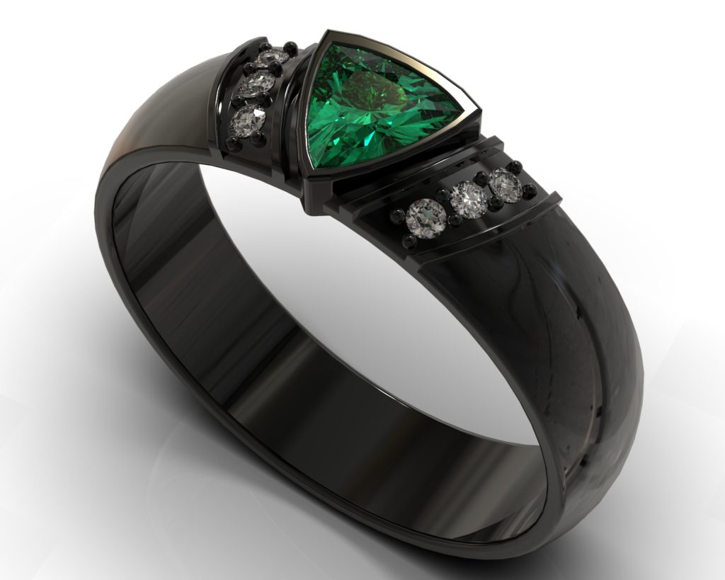 Black Gold Oscar Ring