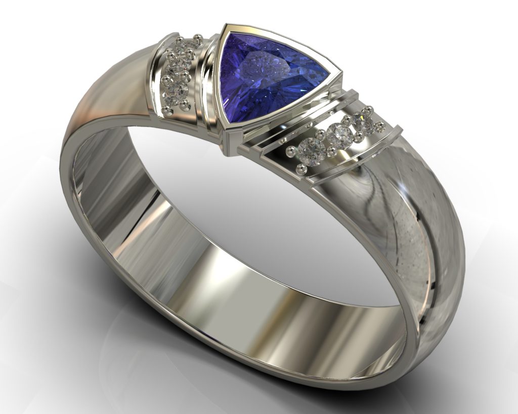 White Gold Oscar Ring