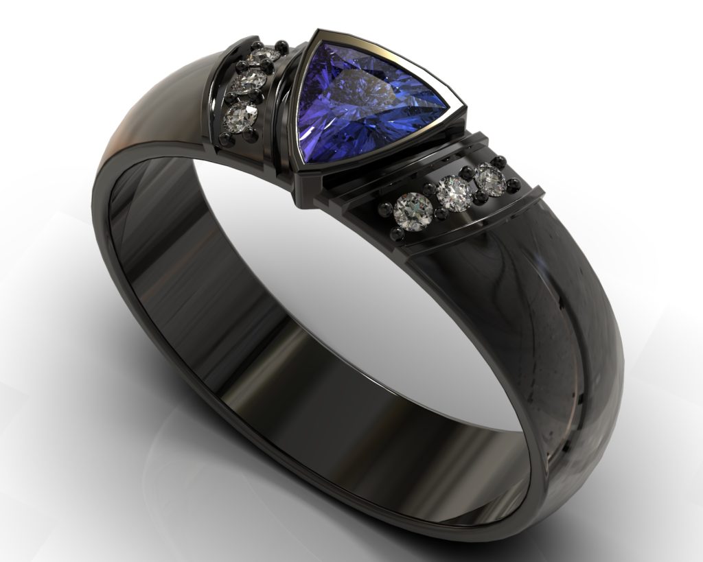 Black Gold Oscar Ring