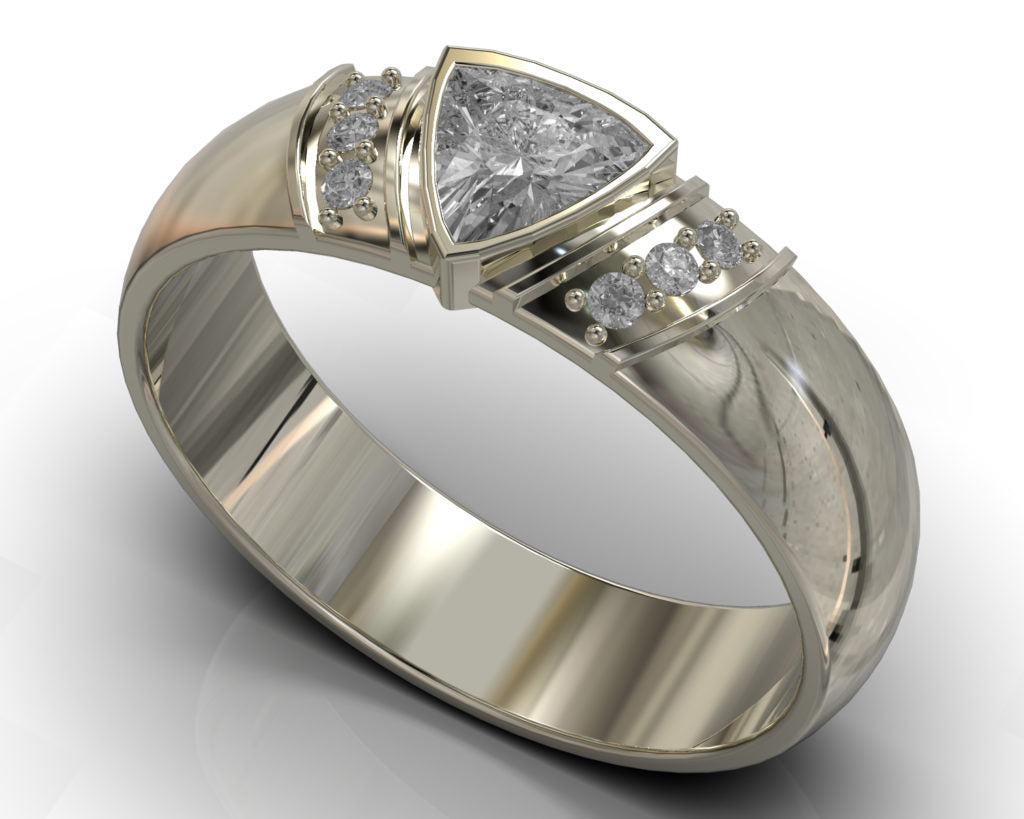 White Gold Oscar Ring