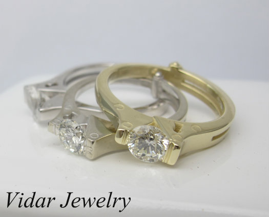 Diamond Handcuff Engagement Ring