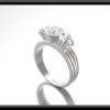 White Gold Bezel Set Diamond Engagement Ring