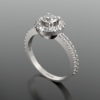 Unique Diamond White Gold Engagement Ring