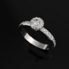 Unique Gold Halo Diamond Engagement Ring