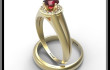 Ruby Diamond Wedding Ring Set | Vidar Jewelry - Unique Custom