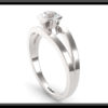 White Gold Moissanite Engagement Ring