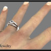 White Gold Moissanite Engagement Ring