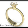 Bezel Set Diamond Solitaire Engagement Ring