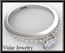 Diamond Wave Engagement Ring