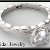 Unique Solitaire Diamond Engagement Ring
