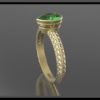 Green Peridot Engagement Ring