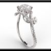 Leaf Diamond Engagement Ring